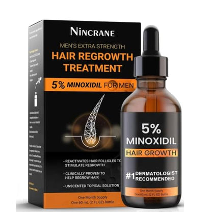 5% Minoxidil for Men Hair Regrowth, Beard Growth Kit, Minoxidil for Men Beard Growth Oil, Minoxidil Beard Growth Kit Extra Strength Hair, Topical Hair Serum for Scalp Hair Loss