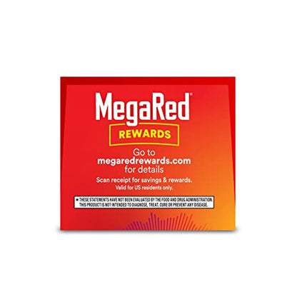 MegaRed Omega 3 Fish Oil & Antarctic Krill Oil Softgels for Brain, Heart, Joints & Eye Support, (80 Count Bottle), Concentrated Omega 3 Fatty Acid Supplement with EPA, DHA, Phospholipids