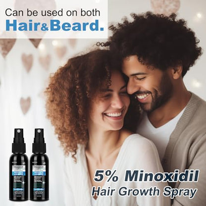 5% Minoxidil Spray for Hair and Beard Growth, Minoxidil for Women Hair Growth, Minoxidil for Men Beard, Minoxidil 5% Hair Growth, Minoxidil Spray for Men and Women 2PCS