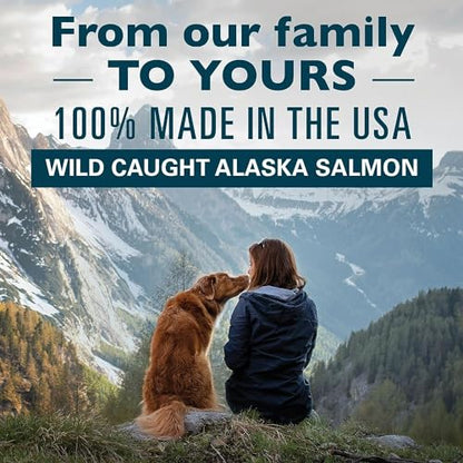 Alaska Naturals Wild Alaskan Salmon Fish Oil for Dogs Skin and Coat – EPA + DHA Omega 3 Oil - Fatty Acids Dog Supplements - Fur Coat and Brain Health - Natural Liquid Food Topper – 15.5 oz. Pump