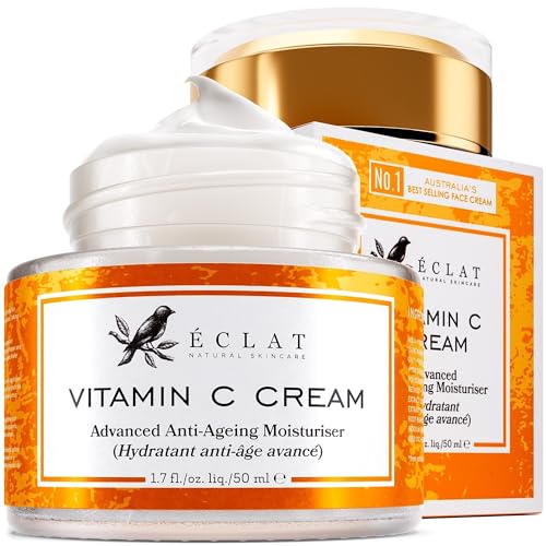 Vitamin C Face Moisturizer - Skin Whitening Cream Hyaluronic Acid Face Cream Brightening Cream Lotion - Vitamin C Facial Moisturizer - Dark Spot Remover for Face Morning Night Cream & Radiant Skin