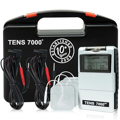 TENS 7000 Digital TENS Unit with Accessories - TENS Unit Muscle Stimulator for Back Pain Relief, Shoulder Pain Relief, Neck Pain, Sciatica Pain Relief, Nerve Pain Relief