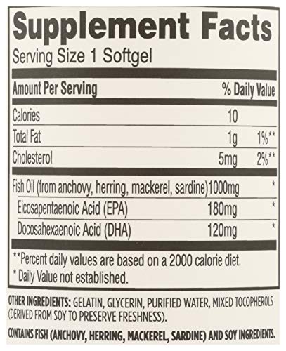 365 by Whole Foods Market, Supplements - EFAs, Fish Oil (100% Wild Caught), 100 Count