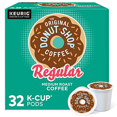 The Original Donut Shop Regular, Single-Serve Keurig K-Cup Pods, Medium Roast Coffee Pods, 32 Count