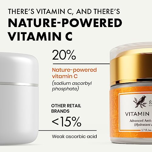 Vitamin C Face Moisturizer - Skin Whitening Cream Hyaluronic Acid Face Cream Brightening Cream Lotion - Vitamin C Facial Moisturizer - Dark Spot Remover for Face Morning Night Cream & Radiant Skin