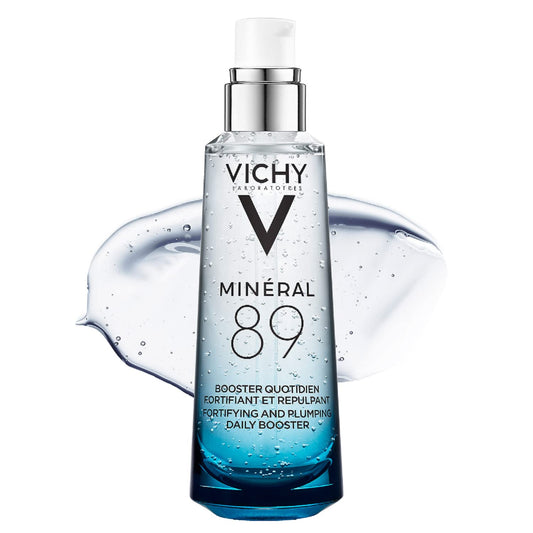 Vichy Mineral 89 Fortifying & Hydrating Daily Skin Booster | Pure Hyaluronic Acid Serum For Face | Plumps & Hydrates | Repairs Skin Barrier| Lightweight Moisturizing Gel | Fragrance Free & Oil-Free