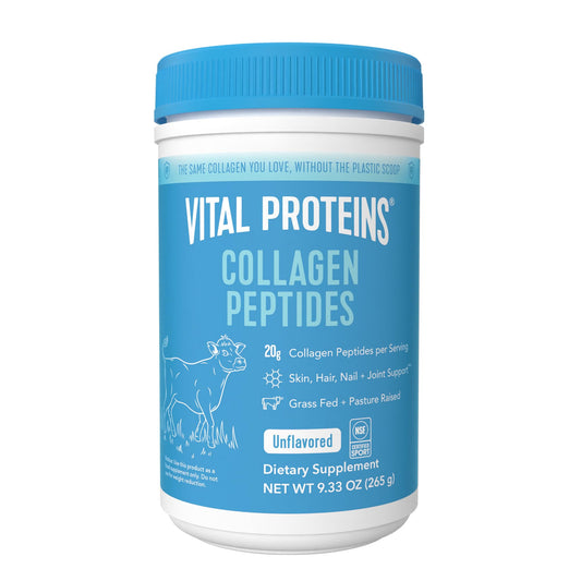 Vital Proteins Collagen Peptides Powder, Promotes Hair, Nail, Skin, Bone and Joint Health, Zero Sugar, Unflavored 9.33 OZ