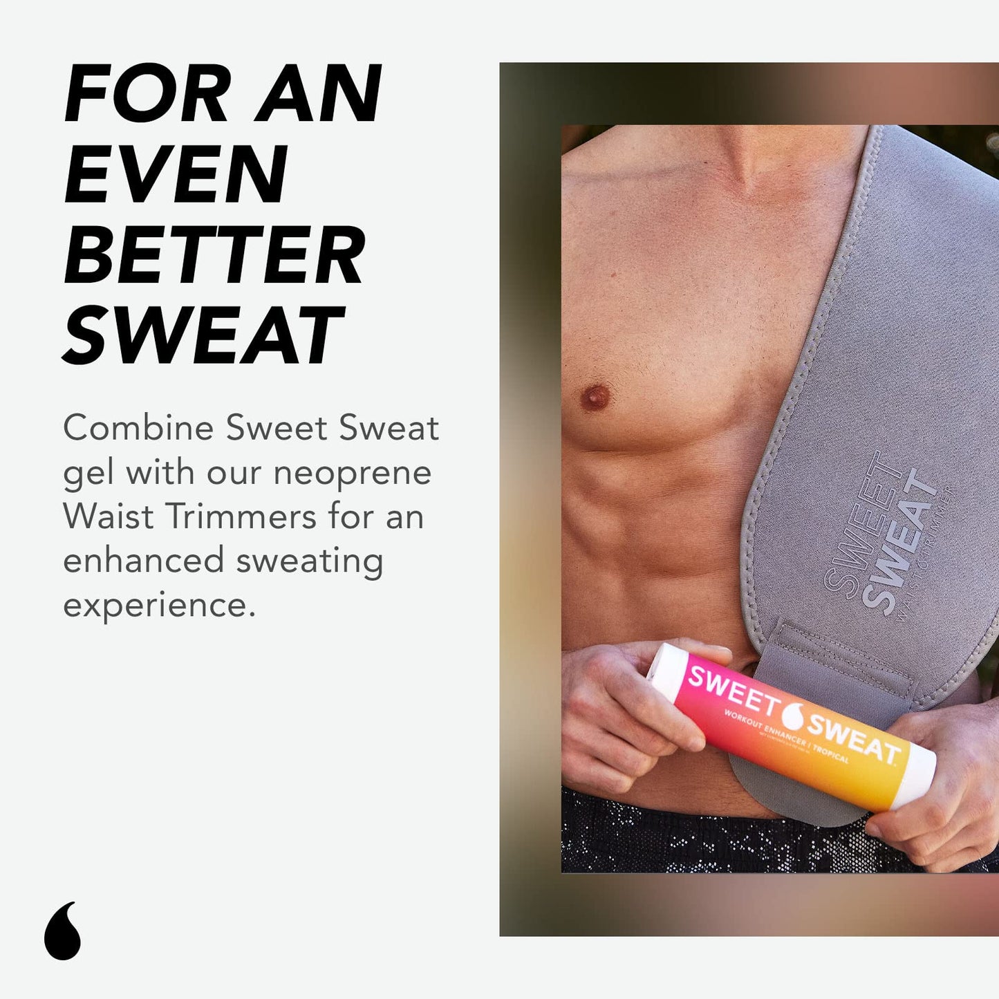 Sports Research Sweet Sweat Workout Enhancer Roll-On Gel Stick - Sweat Harder and Faster, Helps Promote Water Weight Loss, Use with Sweet Sweat Waist Trimmer