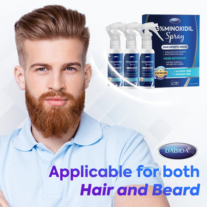 5% Minoxidil for Men, Minoxidil Spray, Minoxidil for Women Hair Growth, Minoxidil for Men Beard Growth, Hair Regrowth for Men, Minoxidil 5 Percent, Hair Loss Treatments for Women 60ml * 3bottles