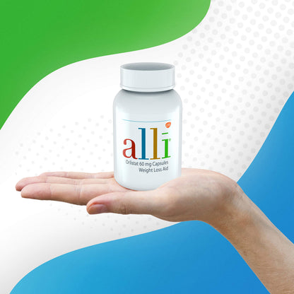 alli Weight Loss Diet Pills, Orlistat 60 mg Capsules, Non Prescription Weight Loss Aid, 120 Count Refill Pack